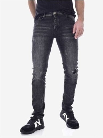 džínsy D973 čierna