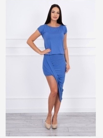 Asymetrické šaty modrá