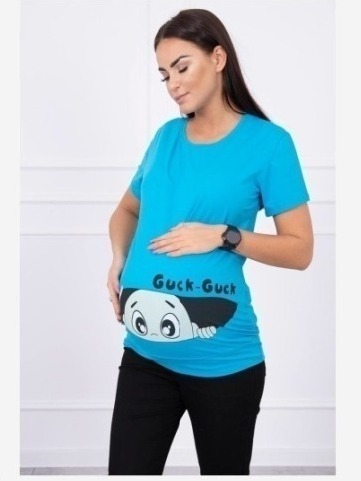 Materské tričko Guck tyrkysový