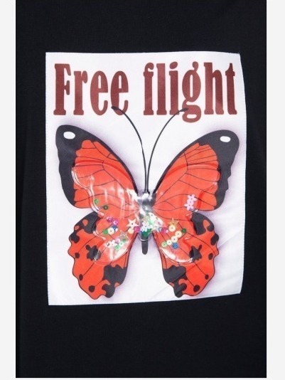 Tričko Free Flight čierna