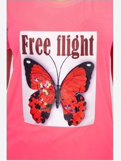 Tričko Free Flight ružový neón