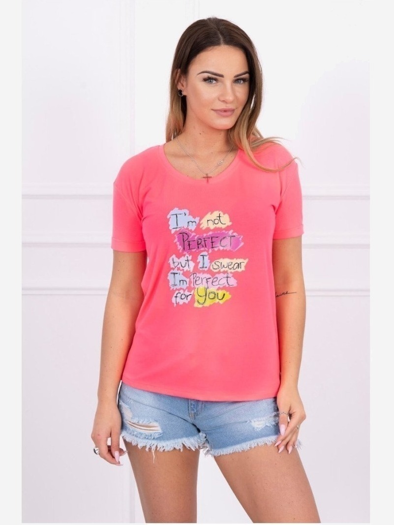 Tričko s potlačou Perfect ružový neón