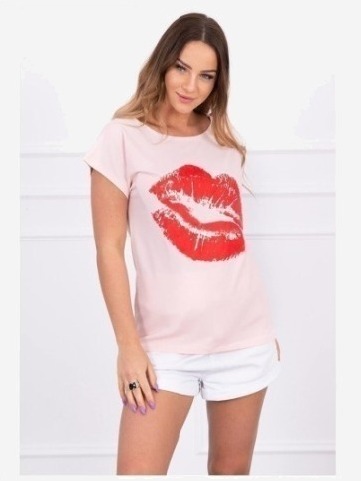 tričko s potlačou pier ružová