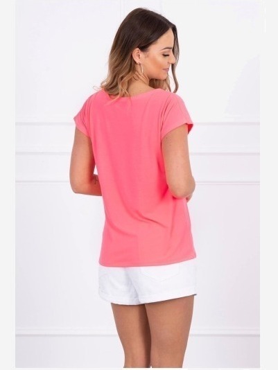 tričko s potlačou pier ružový neón