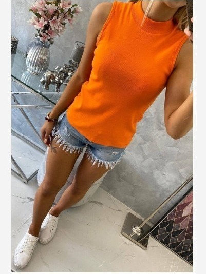 Tričko bez rukávov oranžový