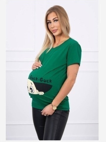 tehotenské tričko  Guck zelená