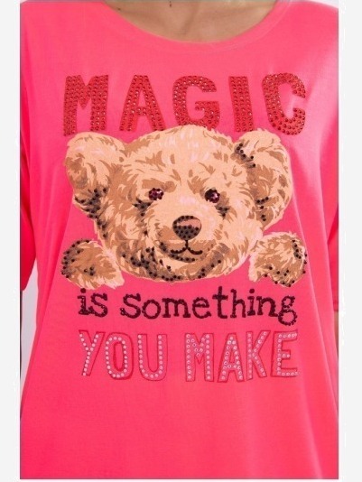 tričko s potlačou Magic ružový neón