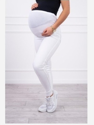 Tehotenské džínsy biela