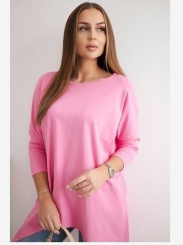 tričko oversize svetlo ružová